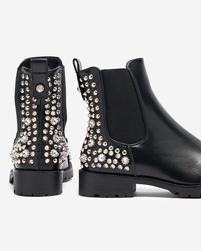 Sieviešu zābaki ar tapām melnā krāsā Amerapi- Footwear