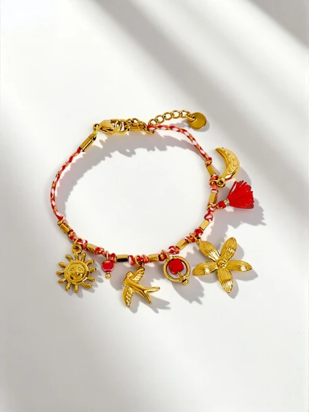 Aurelia Fiorenza Botanical Medallion Bracelet