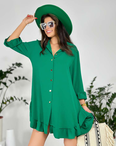 Royalfashion Sieviešu oversize kleita ar volāniem