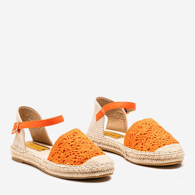Orange espadrilles sandals with openwork uppers Asia - Footwear
