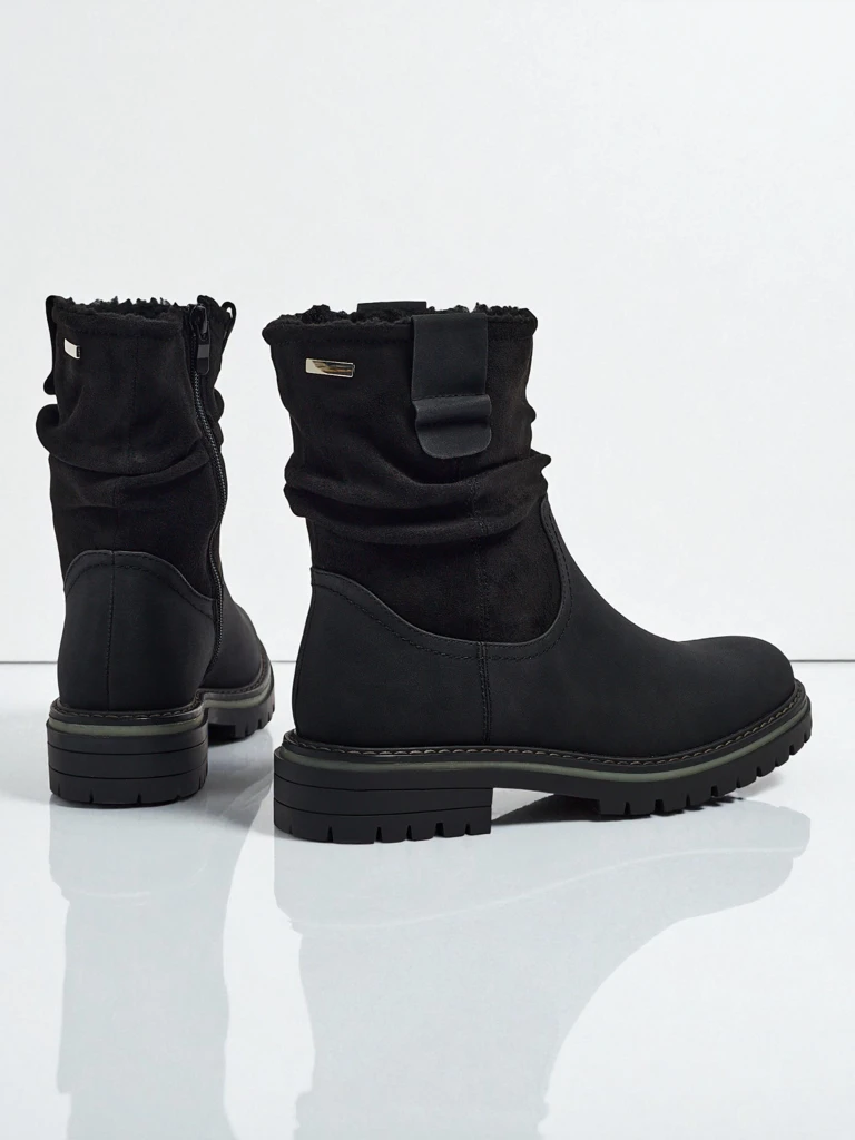 Высокие женские ботинки из эко-замши Liora