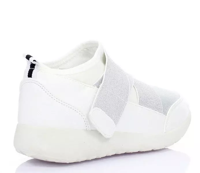 Biało-srebrne buty sportowe - Obuwie