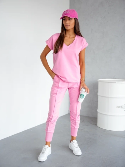 Royalfashion Women's cotton casual set with short sleeves