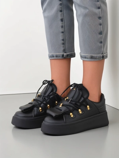 Royalfashion Women's Sneakers with Decorative Tongue Domatories