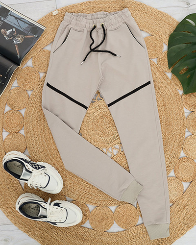 Women's light gray sweatpants - Clothing