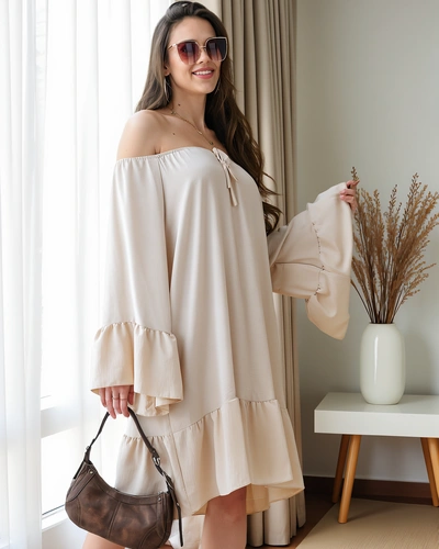 Royalfashion Sieviešu kleita a'la Spāņu stilā ar volāniem, oversized