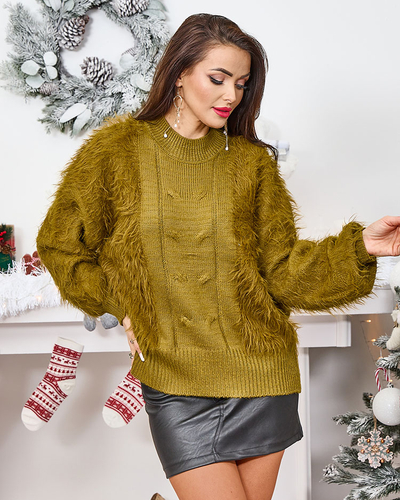 Royalfashion Women's sweater in khaki color