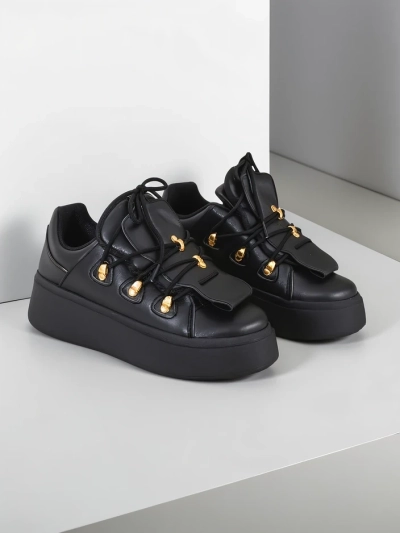 Royalfashion Women's Sneakers with Decorative Tongue Domatories