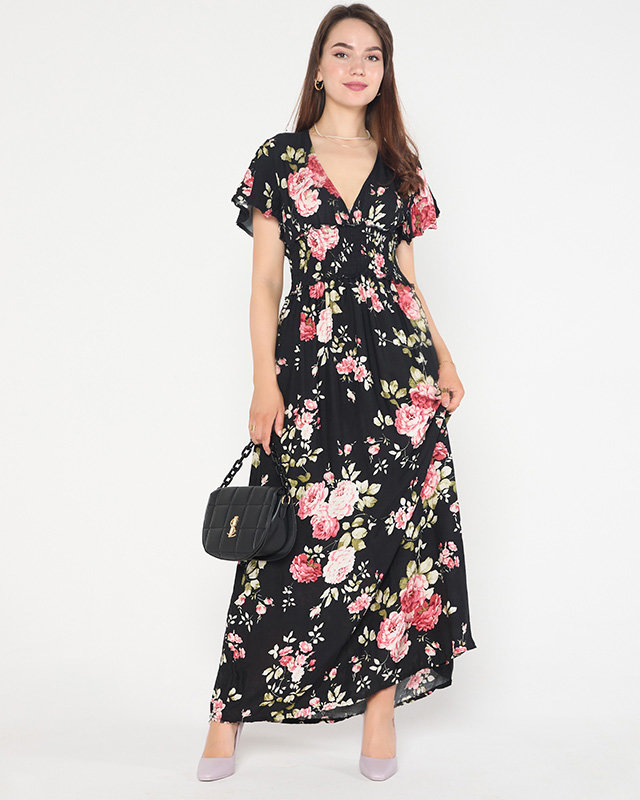 Gaisīga melna sieviešu kleita ar īsām piedurknēm - Apģērbs