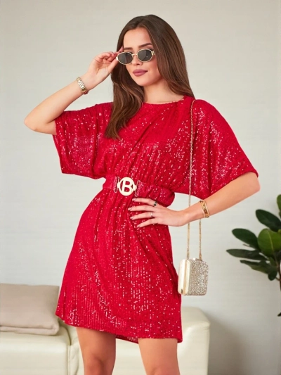 Royalfashion Sieviešu kleita ar spīdumiem