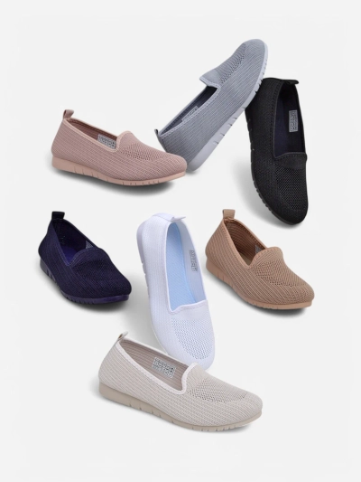 Moda Bella Beige Women's Flat Heel Shoes