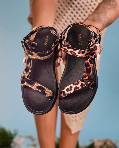 Royalfashion Brown women's sandals Leonno