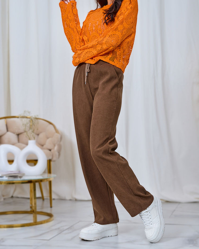 Royalfashion Brown women's corduroy pants