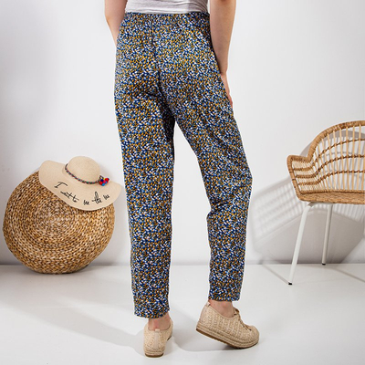 Women's patterned fabric pants PLUS SIZE - Clothing