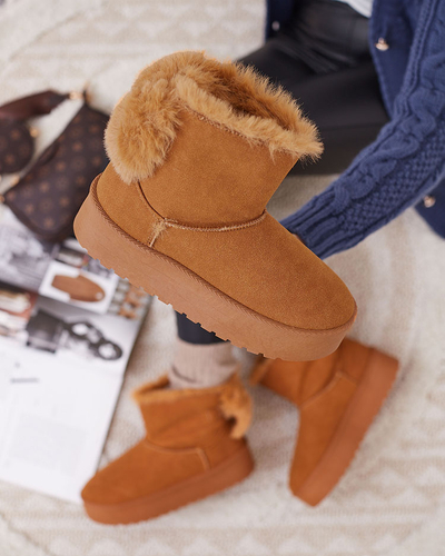 Royalfashion Boots a'la snow boots for women in camel color Goroggo
