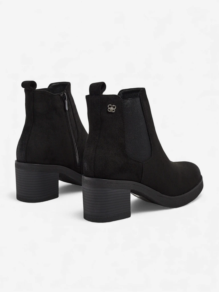 Women's eco-suede ankle boots on a block heel Arsh
