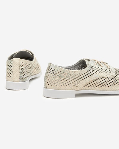 OUTLET Light green women's openwork half shoes Kotniso - Footwear