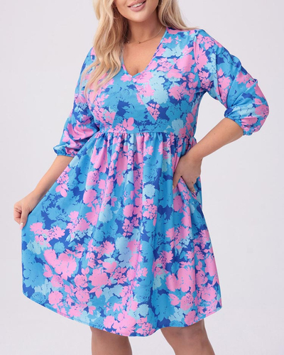 Royalfashion Women's knee-length dress with print PLUS SIZE