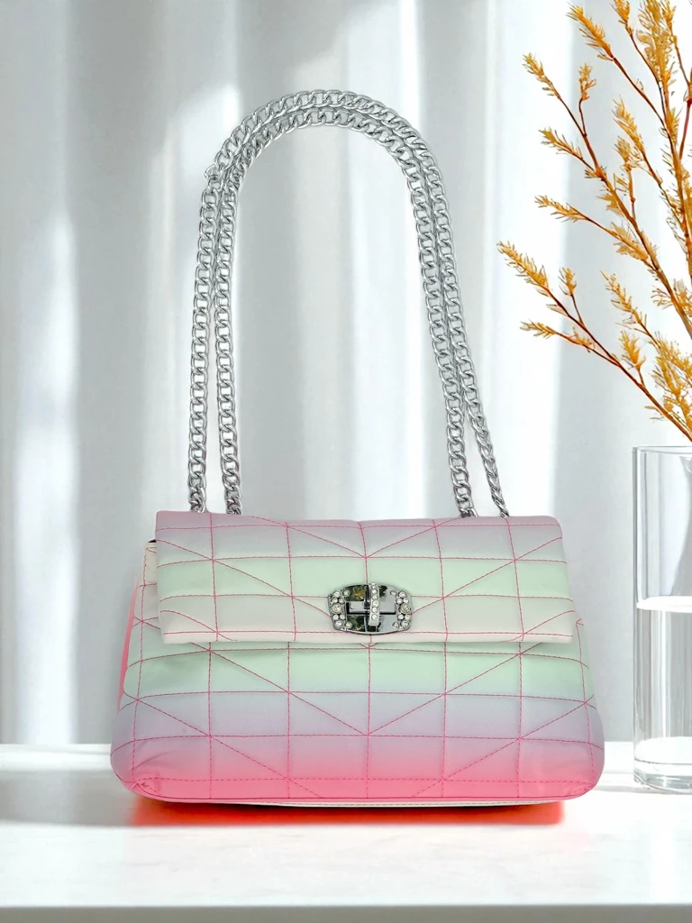 Royalfashion Neliela sieviešu rokassomiņa no eko ādas ar ombre efektu Sophie Rose