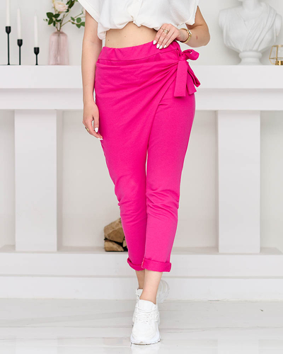 Fuksijas sieviešu treniņbikses ar kroku un iesējumu - Apģērbs