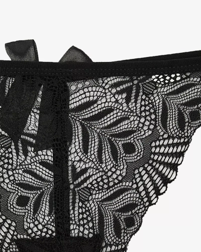 Black lace women's thong panties - Underwear