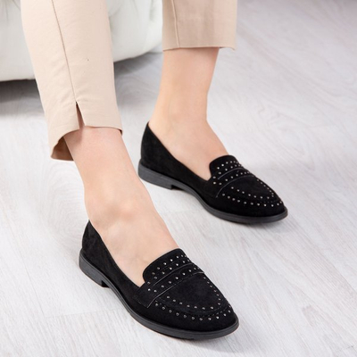 Black loafers with Paulete jets - Footwear