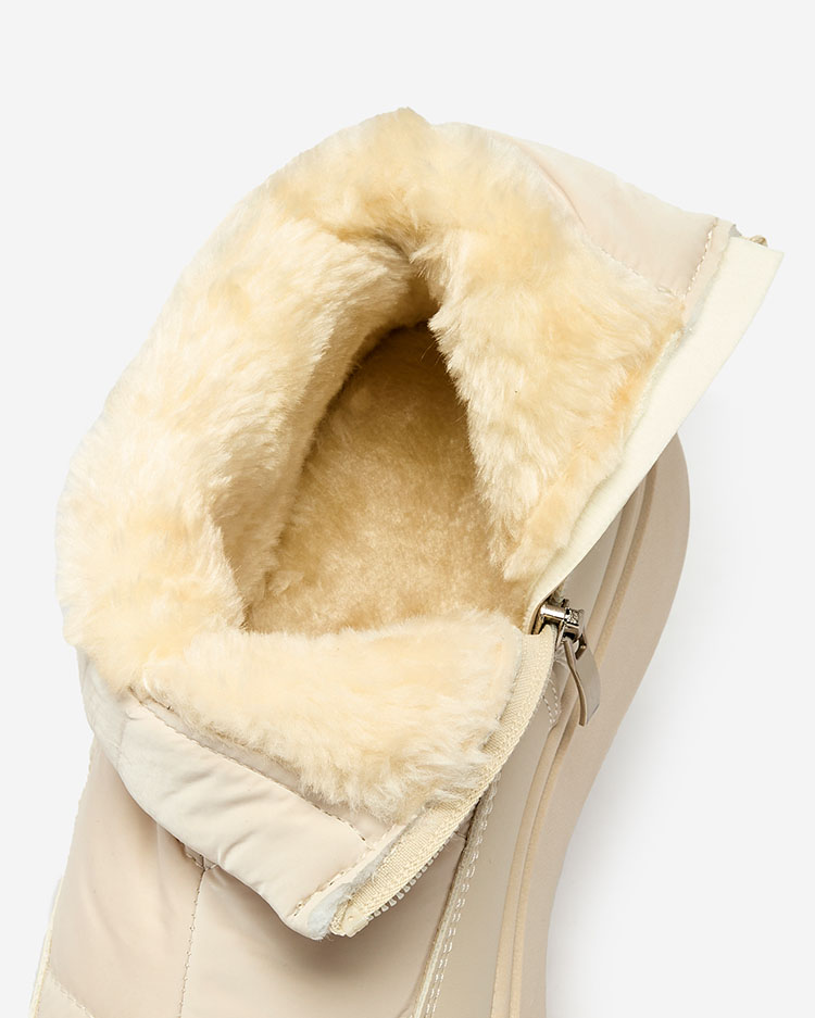 Royalfashion Sieviešu sniega zābaki bēšā krāsā Fopinia