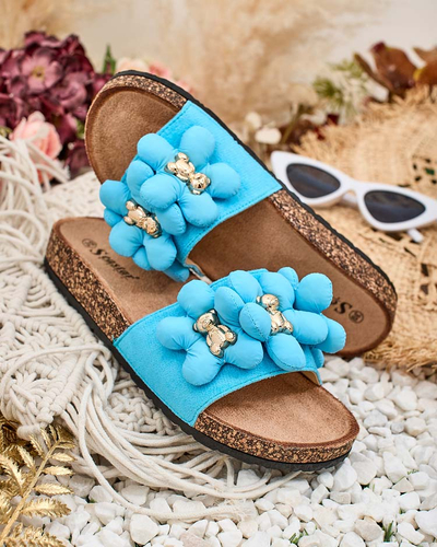 Royalfashion Женские шлепанцы с золотыми мишками и цветами Isaralle