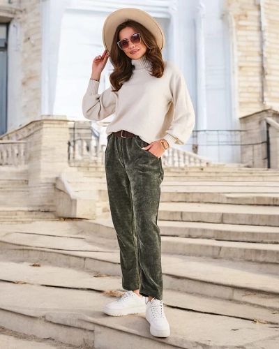 Royalfashion Simple women's corduroy pants