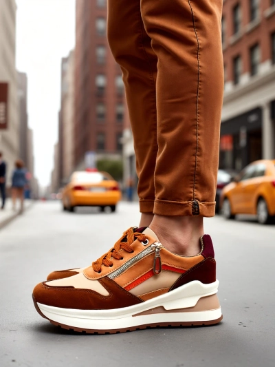 Royalfashion Women's sports shoes with a hidden wedge Bessase