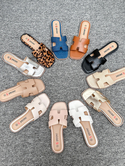 Royalfashion Sieviešu plakanas zoles flip-flopi Eval