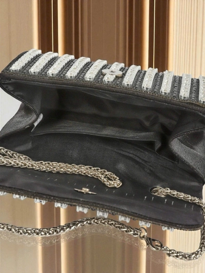 Royalfashion Kopertowa torebka damska ze cyrkoniami Elira Dusk