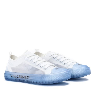 Corta white and blue lace-up sneakers - Footwear