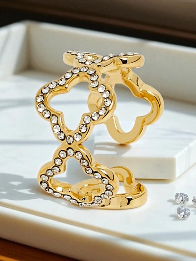 Bransoletka Ariadne Silverita z kryształami – srebrna, geometryczny wzór glamour