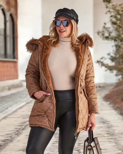 Royalfashion Women's double-sided jacket in brown