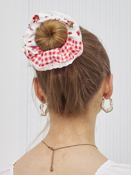 Royalfashion Plaid Hair Scrunchie Vintella