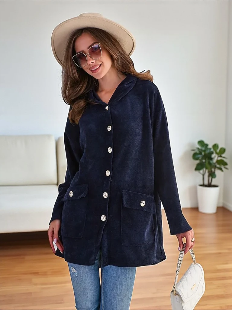 Royalfashion Women's cardigan with gold buttons PLUS SIZE