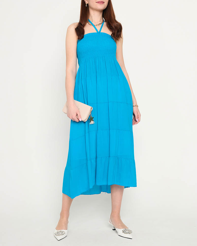 Бирюзовое платье миди PLUS SIZE