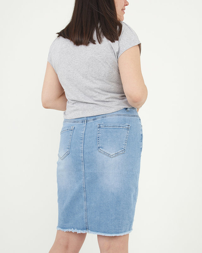 Pelēks sieviešu t-krekls ar PLUS SIZE apdruku - Apģērbs