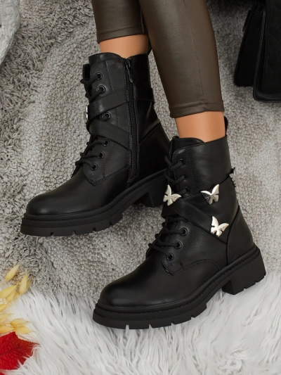 Women's Motill Worker Boots with Embellishments