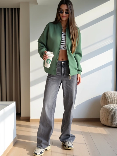 Royalfashion Zippered bomber jacket