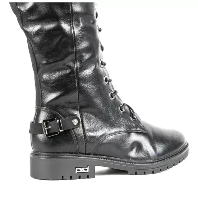 OUTLET Black flat boots Kanuti - Shoes