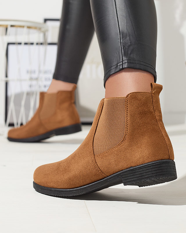 OUTLET Camel women's a'la sztyblettes eco suede boots Ludoppio- Footwear