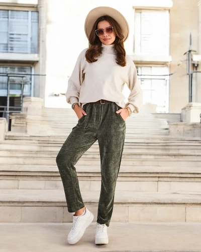 Royalfashion Simple women's corduroy pants
