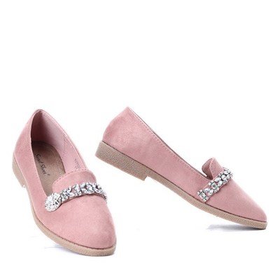 Różowe mokasyny- Obuwie