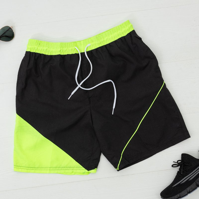 Black and Yellow Men's Sports Shorts Shorts - Clothing