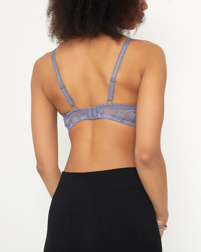 Violet women's bra with lace - Underwear