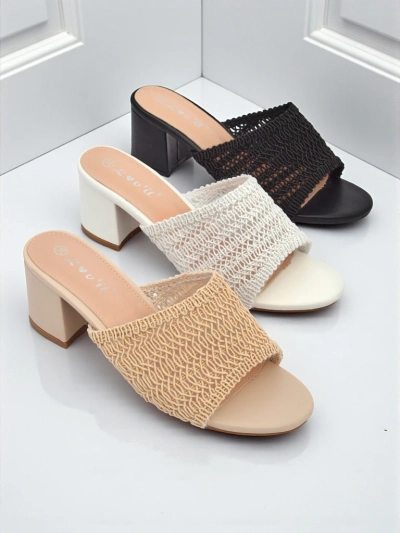 Royalfashion Женские шлепанцы на каблуке Sole Bloom