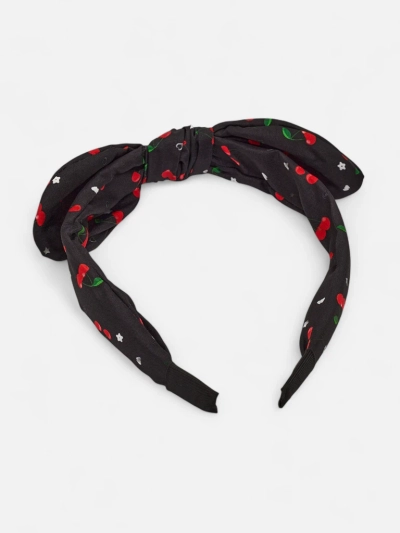 Royalfashion Children's headband with a cherry print bow