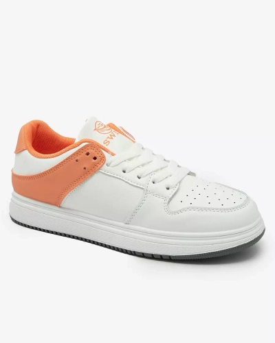 Royalfashion White and orange women's sports shoes Elevace